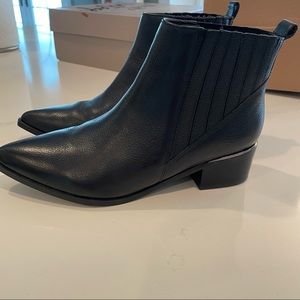 Marc Fisher Ebony Leather Booties